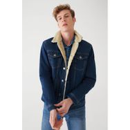Mavi 0115234989 Frank 90s Koyu Mavi Erkek Jean Ceket