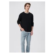 Mavi 065751-900 Siyah Pamuklu Rahat Kesim Bisiklet Yaka Erkek Sweatshirt