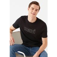 Mavi 065781-900 Siyah Logo Baskılı Erkek T-shirt