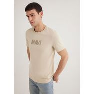 Mavi 066846-70322 Mavi Logo Baskılı Kahverengi Erkek T-shirt