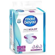 Mavi Beyaz 120 Adet L Emici Külot
