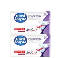 Mavi Beyaz Büyük 60 Adet Ped Ekstra Tekstil Yüzeyli Yetişkin Bel Bantlı Hasta Bezi
