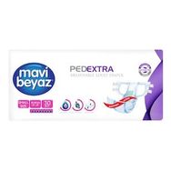 Mavi Beyaz Küçük 30 Adet Ped Ekstra Tekstil Yüzeyli Yetişkin Bel Bantlı Hasta Bezi