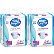 Mavi Beyaz Ped Emici Large Büyük 60 Adet 2x30 Külot Hasta Bezi
