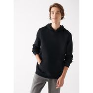 Mavi M0610937-900 Kapüşonlu Regular Fit Düz Siyah Erkek Şardonlu Sweatshirt