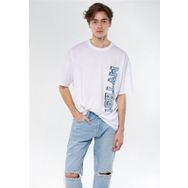 Mavi M0611205-620 Beyaz MVTR91 Baskılı Erkek T-Shirt