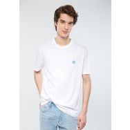 Mavi M067074-620 Bisiklet Yaka Loose Fit Düz Beyaz Erkek T-Shirt
