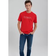 Mavi M067115-70471 Kırmızı Regular İstanbul Baskılı Erkek T-Shirt