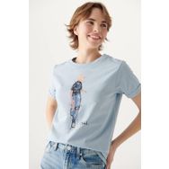 Mavi M1610222-70816 Bisiklet Yaka Normal Kalıp Kadın T-Shirt