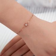 Mavio Rose Çiçek Kadın Gümüş Bileklik