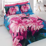 Maxstyle 3D Saten Şakayik 200x220 cm Renkli Çift Kişilik Nevresim Takimi