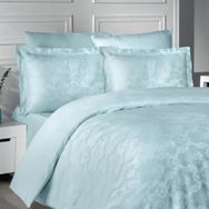 Maxstyle Jakarlı Saten Evgenia Mint Double Nevresim Takımı