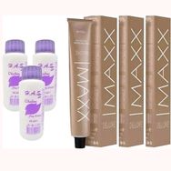 Maxx Deluxe 4.0 Kahve 3x60 ML Tüp Saç Boyası+3 Adet Oksidan
