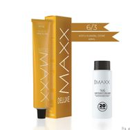 Maxx Deluxe 6.3 Koyu Kumral Dore 3x60 ml Tüp Saç Boyası + 3 Adet Oksidan