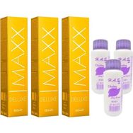 Maxx Deluxe 7/11 Yoğun Küllü Kumral 3x60 ml Saç Boyası + 3x60 ml Oksidan