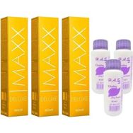 Maxx Deluxe 8/00 Yoğun Açık Kumral 3x60 ml Saç Boyası + 3x60 ml Oksidan
