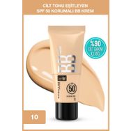 Maybelline New York Fit Me 10 Nude Cilt Bakımı Etkili Nemlendirici SPF50 BB Krem