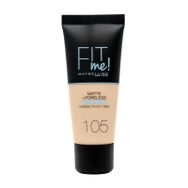 Maybelline New York Fit Me Matte + Poreless Foundation 105 Natural Ivory Mat Fondöten