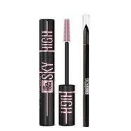 Maybelline New York Lash Sensational Sky High Cosmic Black Maskara Tattoo Liner Jel Göz Kalemi 900 Deep Onyx Siyah Makyaj Seti