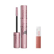 Maybelline New York Lash Sensational Sky High Maskara Mini Super Stay Matte Ink Likit Mat Ruj 65 Seductress Makyaj Seti
