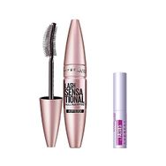 Maybelline New York Lash Sensational Yelpaze Etkili Siyah Maskara 9.5 ml Siyah Mini Falsies Surreal Maskara 4.7 ml Makyaj Seti