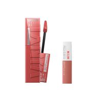 Maybelline New York Super Stay Vinyl Ink Uzun Süre Kalıcı Likit Parlak Ruj 15 Peachy Mini Super Stay Matte Ink Likit Mat Ruj 65 Seductress Makyaj Seti