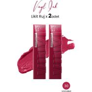 Maybelline Super Stay Vinyl Ink 30 Unrivaled 2 Adet Likit Ruj