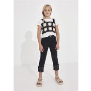 Mayoral 6580 Siyah Denim Kız Çocuk Pantolon