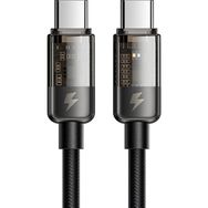 Mcdodo CA-2840 1.2 mt 100W Siyah Type-C to Type-C LED Işıklı Power Off Hızlı Data Şarj Kablosu