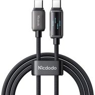 Mcdodo CA-4250 Siyah 1.2 mt 100W Type-C to Type-C Göstergeli Hızlı Şarj ve Data Kablosu