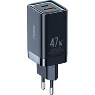 Mcdodo CH-8581 GaN 47W Yüksek Hızlı Type C ve USB Girişli Siyah Şarj Cihazı