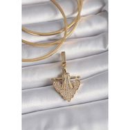 MCM Group Pirinç Gold Renk Zirkon Taşlı Çapa Ajda Charm