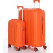 Mcs V305 Orange Büyük-Kabin 2'li Polipropilen Valiz Seti