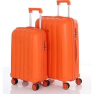 Mcs V305 Orange Orta-Kabin 2'li Polipropilen Valiz Seti
