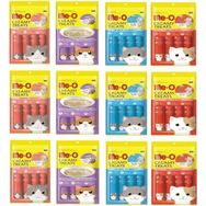Me-o 4x15 g 12'li Paket Creamy Treats 4 Çeşit Karma Krem Kedi Ödül Maması