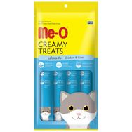 Me-O 4x15 gr Creamy Tavuklu ve Ciğerli Sıvı Kedi Ödülü