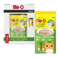 Me-O 4x60 gr Kremalı Mavi Yüzgeçli Orkinos Balıklı Kedi Sıvı Ödül Maması