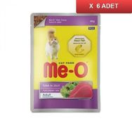 Me-O Jöle İçinde Parça Tavuklu ve Ton Balıklı 6x80 gr Kedi Konserve Maması