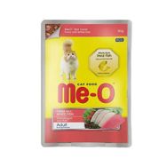 Me-O Ton ve Beyaz Balıklı Çubuklu Jöleli 80 gr Yaş Kedi Maması