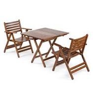 Mebel Stil London Atina 80x80 cm Ceviz Balkon Masa Takım