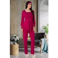 Mecit 1820 Fuşya Lohusa Pijama Takımı
