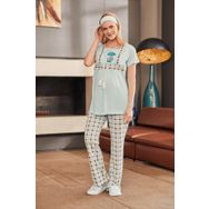 Mecit 5222 Turkuaz Lohusa Pijama Takımı