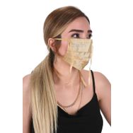 Meditex K-3 Gümüş İyonlu Boyundan Askılı Yıkanabilir Taşlı Maske