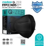 Medizer Qzer FFP2 30'lu Siyah N95 Maske