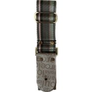 Medusa Striped Gray Deri Uçlu Gitar Askısı
