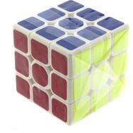 Mega 3X3X3-5,5 cm Beyaz Zemin Üzeri Renkli Zeka Küpü