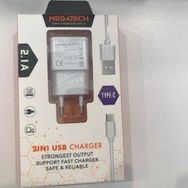 Megatech 2.1a 2ın1 Typc-e Ev Şarj Type-c Kablo