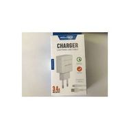 Megatech CC-03 3.4A Lightning Usb Kablo Ev Şarj Adaptörü Hızlı Şarj