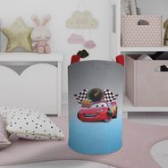 Mekta Home Gri Mavi McQueen Desenli Bebek ve Çocuk Odası Oyuncak Sepeti