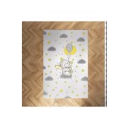 Mekta Home MKTYH-004 Bebek ve Çocuk Odası Kaydırmaz Yıkanabilir Yıldızlı Balonlu Fil Halı